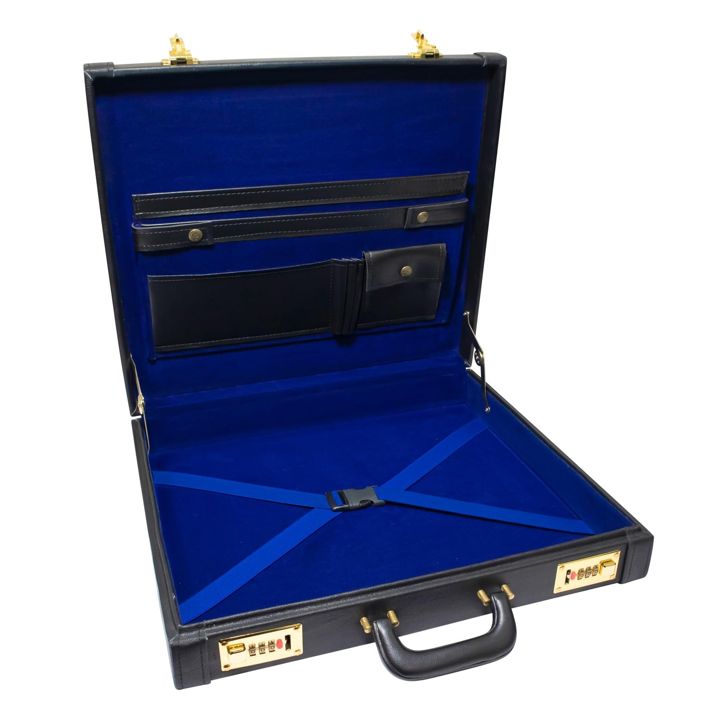 Premium Masonic Regalia MM/WM Apron Hard Case Briefcase, Black Leather – Freemason Bags & Cases (Real Leather)