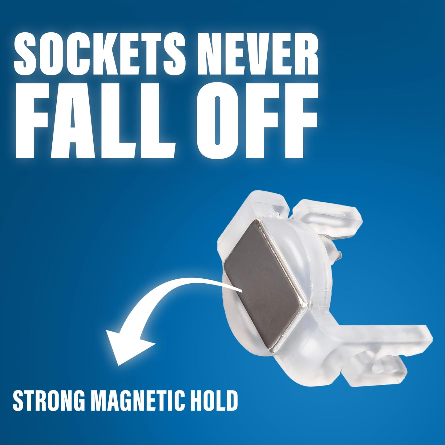 HLO Lighting Magnet Clip for C9 Holiday Lighting Sockets, can be Used for Patio Lighting, Pack of 25