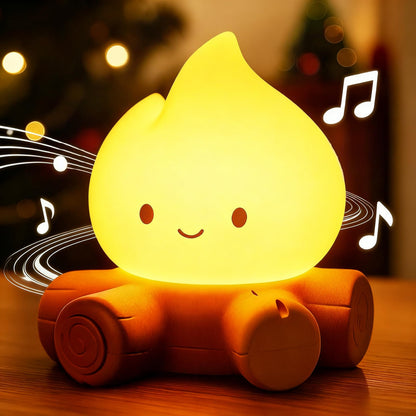 Tarinks Campfire Night Light, Portable Flame Lamp with White Noise, Cute Silicone Flameless Candle Lights,Suitable for Kids lamp Bedroom, Indoor/Outdoor and Home Decoration