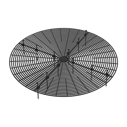 Fkereg 20.5 Inch Large Round Plant Pot Grid Cover, Cuttable Flower Pot Soil Covers Protectors from Animals, Dog Cat Digging Stopper with Deep Stakes for Indoor Outdoor Gardening (Black)
