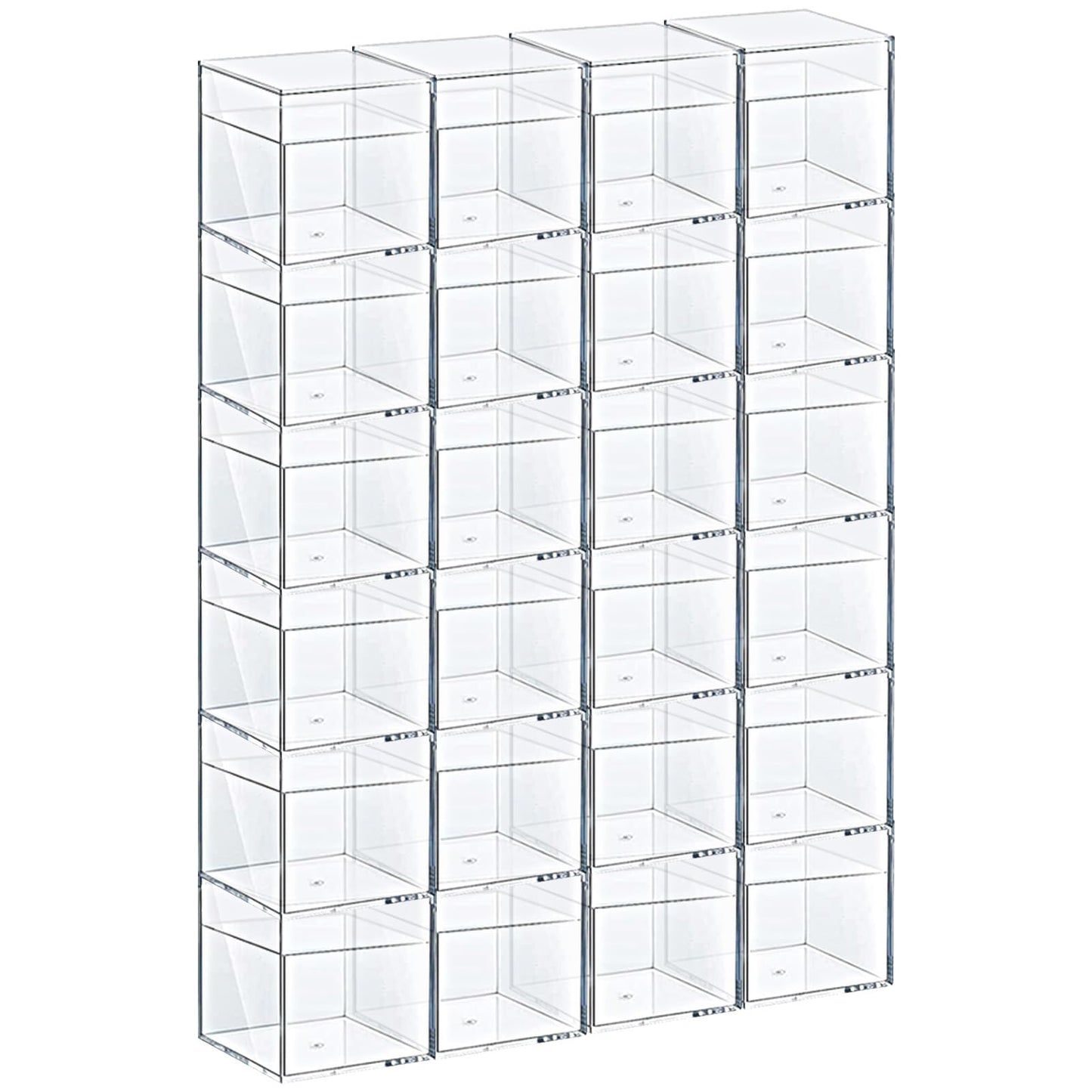 LIDSCURA 24 Pack 2''x2''x2'' Acrylic Box with Lids for Storage Display, Acrylic Cube Containers for Halloween Storage, Christmas Ornaments, for Candy Pill, Tiny Jewelry, Cosmetics, Party Favor