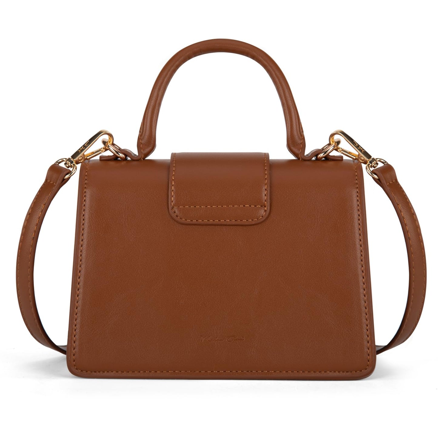 Milan Chiva Small Top Handle Purses for Women Mini Satchel Crossbody Bag Elegant Trendy Square Bag Designer Handbag MC-415BR