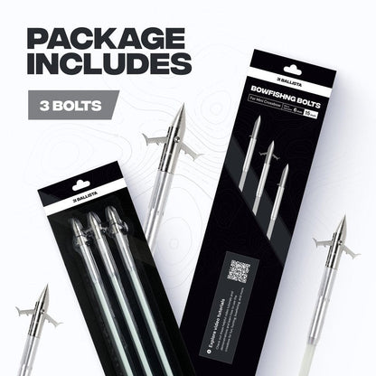Ballista Mini Crossbows Bowfishing Arrows 15" Length, 6mm Micro-Diameter (Pack of 3)