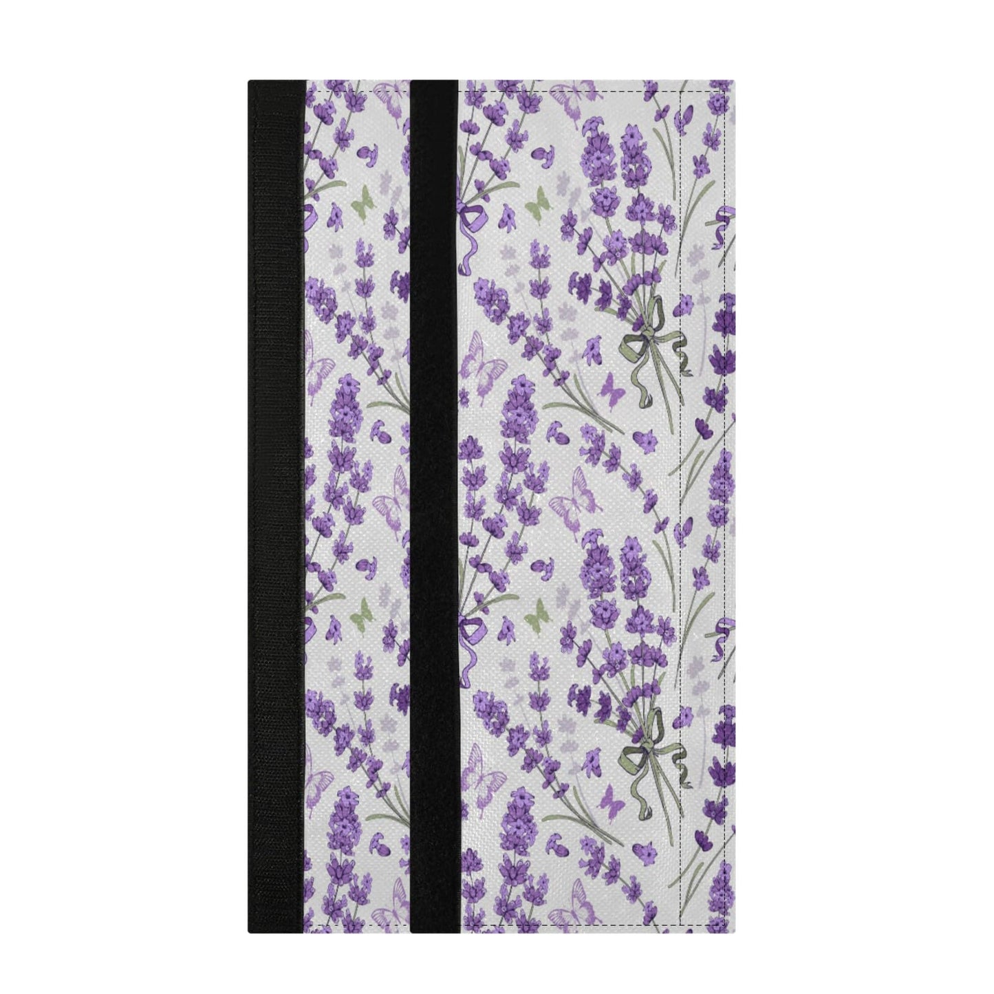 Eionryn Floral Lavenders Refrigerator Door Handle Covers Spring Flowers Purple Provence Kitchen Appliances Gloves for Microwave Dishwasher Fridge Door Cloth Protector 2pcs