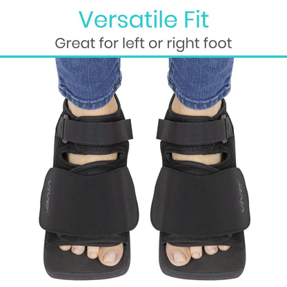 Vive Wedge Post-Op Shoe - Offloading Boot for Heel or Ankle Pain - Medical Foot Recovery for Bone or Soft Tissue Surgery, Fracture, Plantar Fasciitis, Ulcerations, Feet (Large)