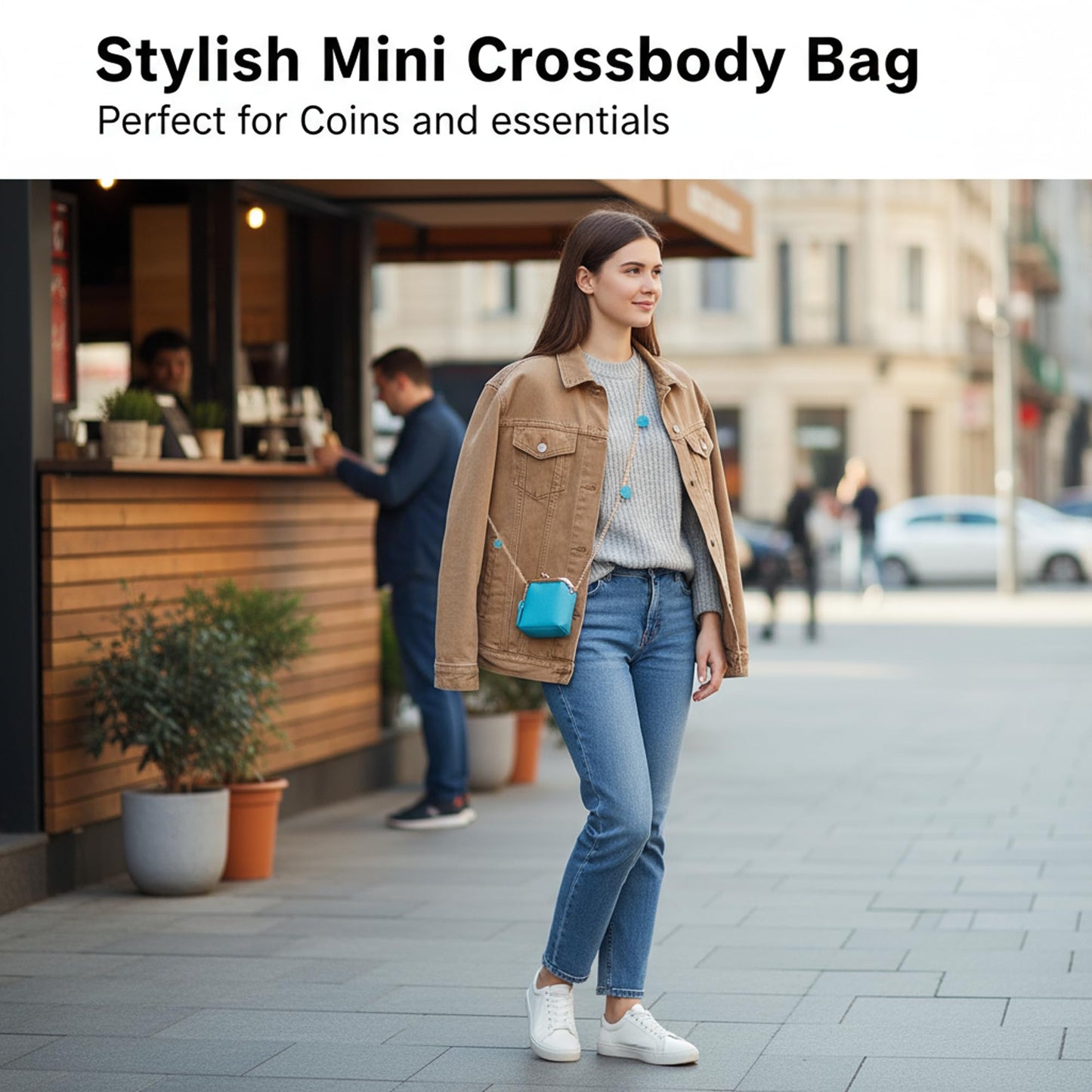 Minimalist Small Coin Purse for Women Cute Mini Chain Crossbody Bags Leather Compact Wallet for Cash Key Lipstick Jewelry (A)