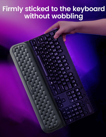 Vaydeer Keyboard Wrist Rest with Stickers, Full Mechanical Keyboard Support Pad, Desk Ergonomic Cushion for Computer Typing Office Work Home Gaming, Soft Memory Foam Arm Palm Hand Pain Relief Gift