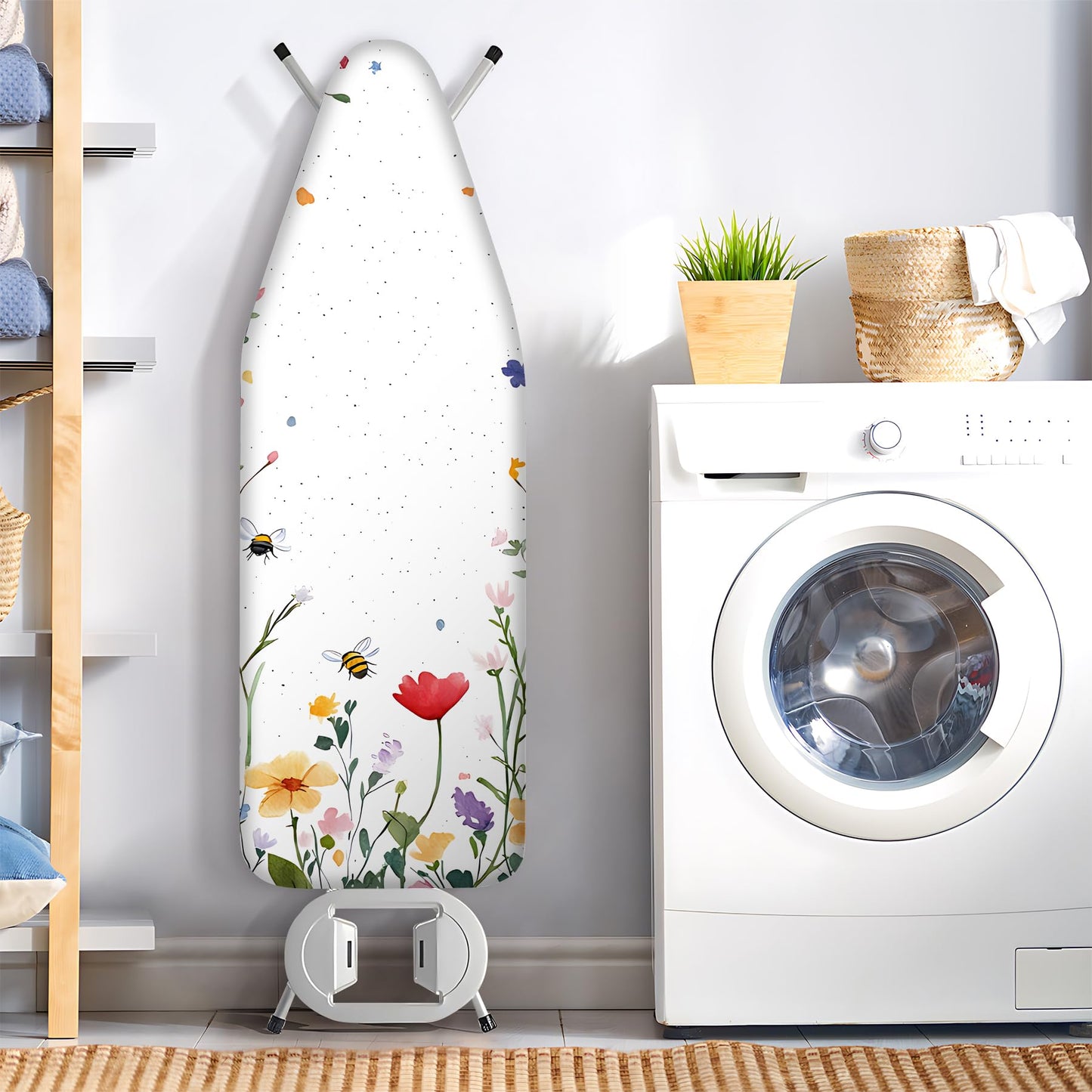 Ironing Board Cover for Crafting, Flat Decoration with Elastic Edge Standard Size, Perfect for Home Laundry Room, Ideal Gift for Craft Enthusiasts (Daylily, 18" x 49")