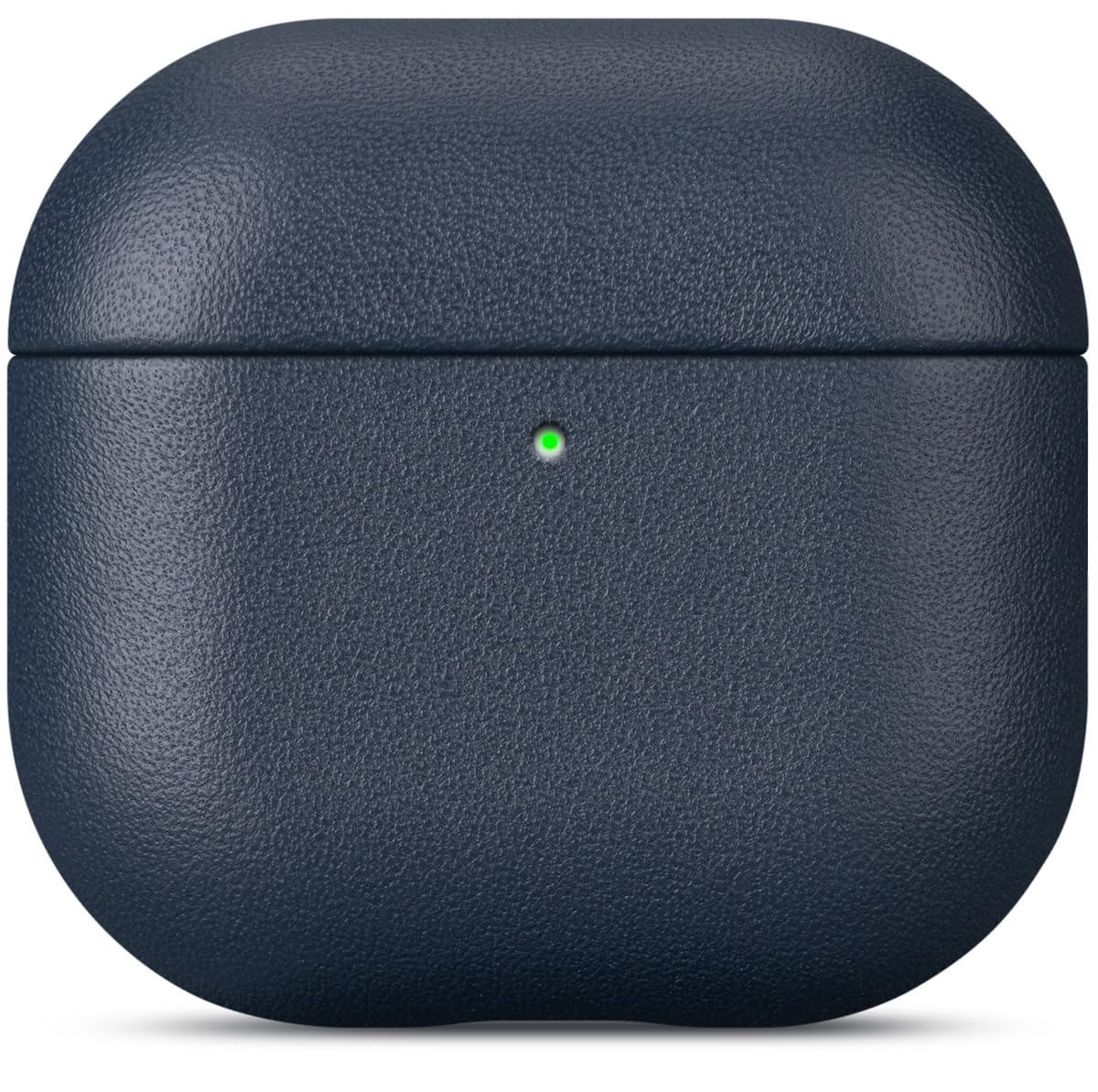 LOPIE Handmade Case for AirPods 4 / AirPods 4 with Active Noise Cancellation Leather Case, Fully-Wrapped with Top Grain Leather, Protective Hard Shell Cover for Gen 4 AirPods - Blue