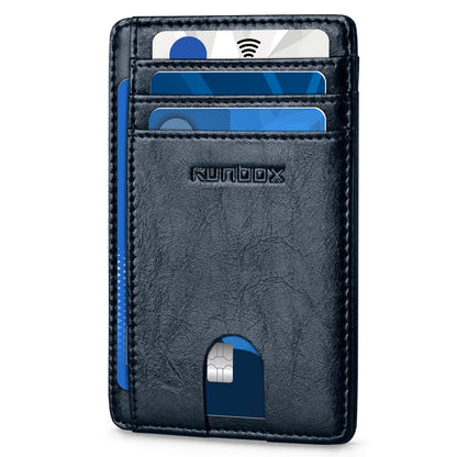 RUNBOX Card Cases Slim Wallet for Men and Women Minimalist Front Pocket RFID Blocking Leather wallets Gifts for men