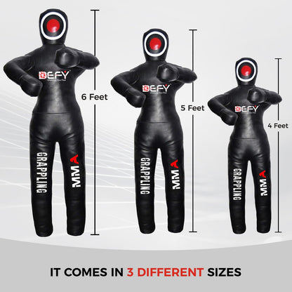 DEFY Vinyl Jiu Jitsu MMA Grappling Dummy Judo Martial Arts Punching Bag Karate (5 Feet)