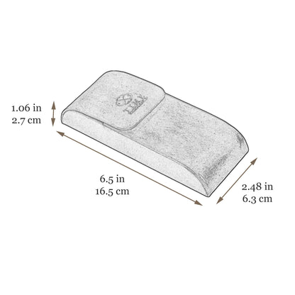 Time Resistance Leather Glasses Case - Hard Shell Leather Glasses Case - Made in Italy (Brown)