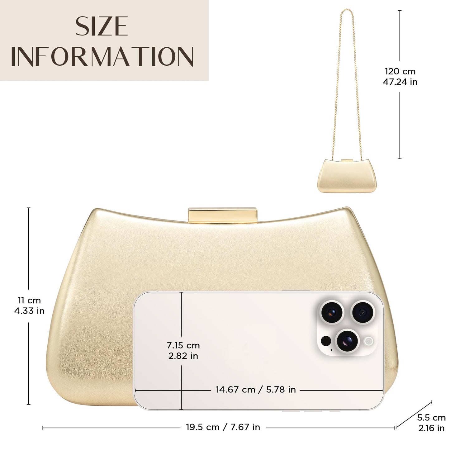 CHUNLI Dressy Clutch Purses for Women Formal PU Leather Bags Evening Clutch Handbag for Weddings, Proms, and Parties