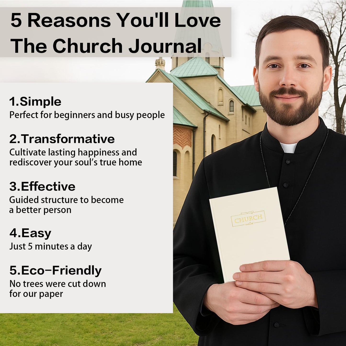 XKDOUS Church Notes Journal, Sermon Notes Christian Notebook, Linen Bible Study Journal, Prayer Journals, Blank Notebook to Writing Key Points and Notes, Christian Gifts for Women Men, Beige