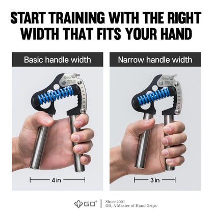 GD IRON GRIP 70(P) Adjustable Hand Grip Strengthener, 44~154lbs Grip Strength Trainer Premium Forearm Strengthener Hand Gripper for Grip Strength