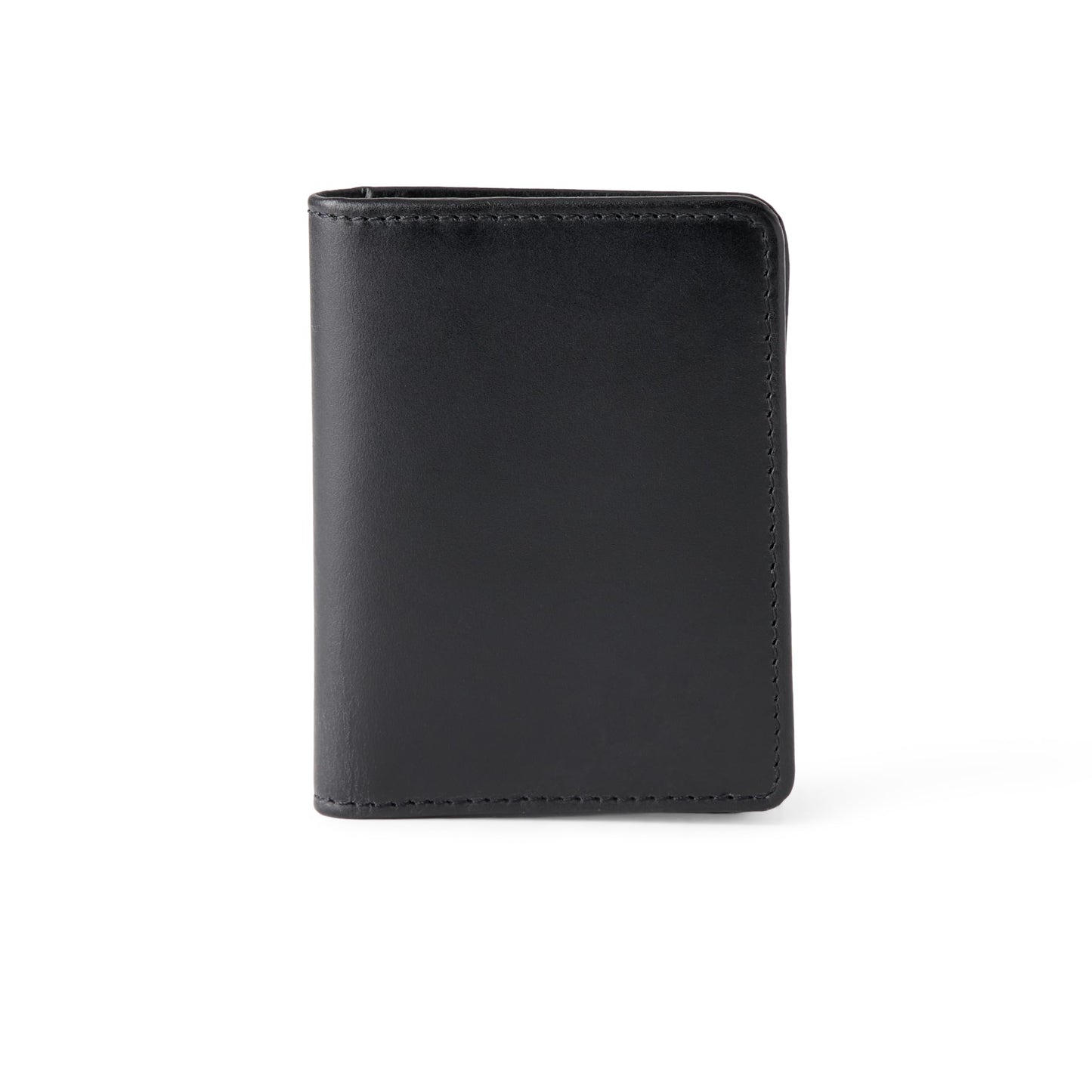 Amazon Essentials Men's Leather Casual Card Case Bifold Wallet, Black, One Size