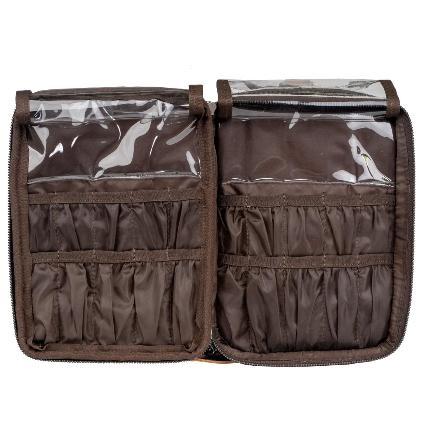 STS Ranchwear Vaquero Glamour STS-34330 Zip Around Full Grain Leather Cosmetic Organizer with 2 Compartments, Multi