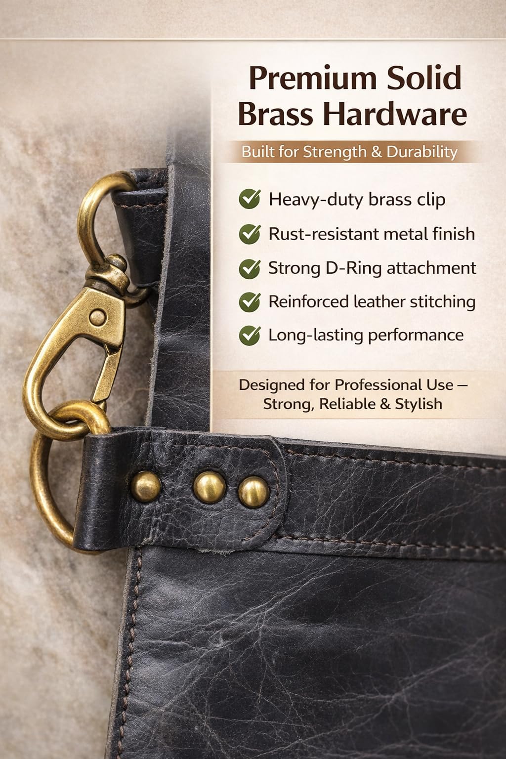 HEAVEN HUSH Genuine Leather Apron for Men & Women, Adjustable Straps & Tool Pockets Premium BBQ Cooking Blacksmith Shop Welding Woodworking Bartender Work Aprons (Black,4 Pocket)