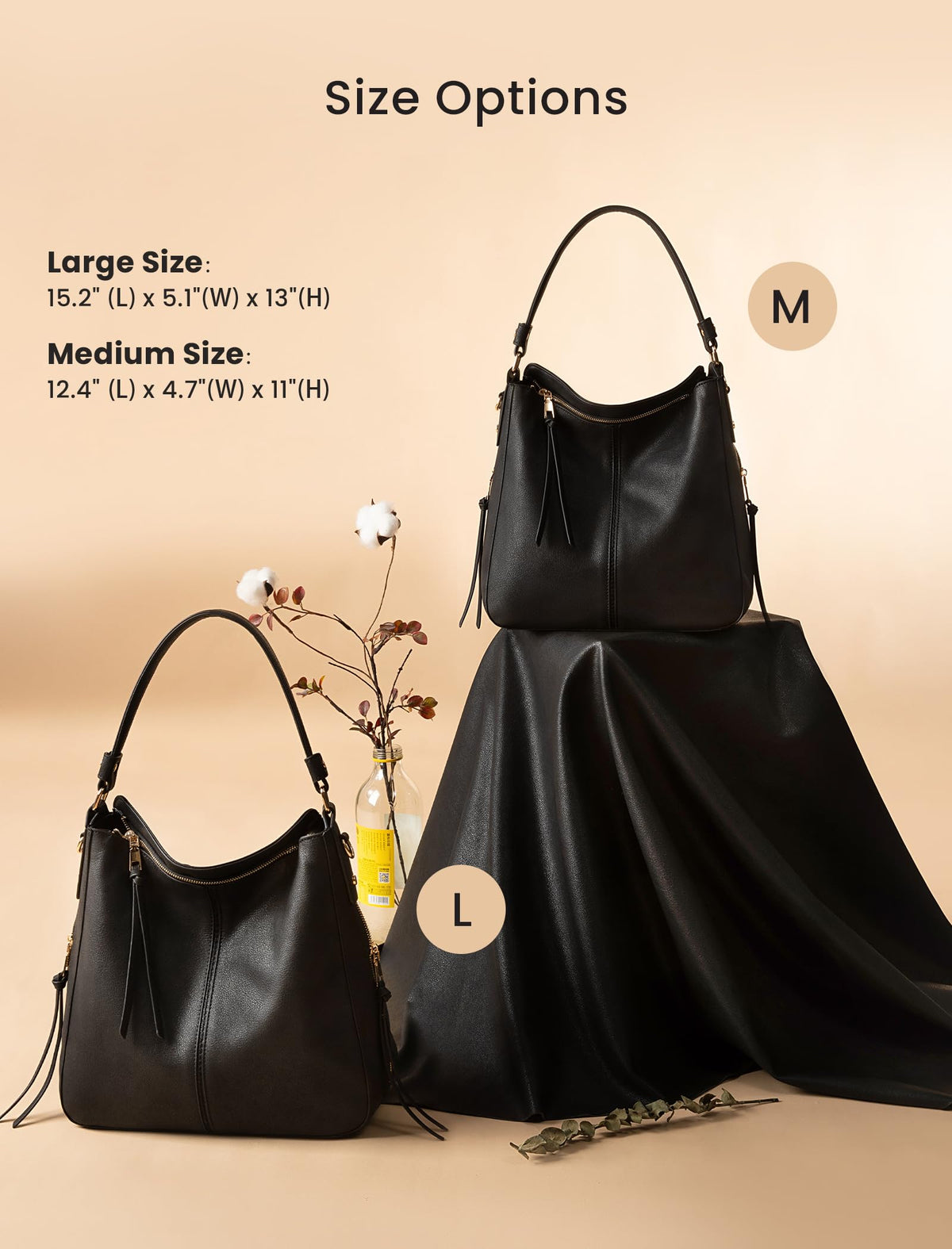 Handbags for Women Large Designer Ladies Hobo bag Bucket Purse Faux Leather