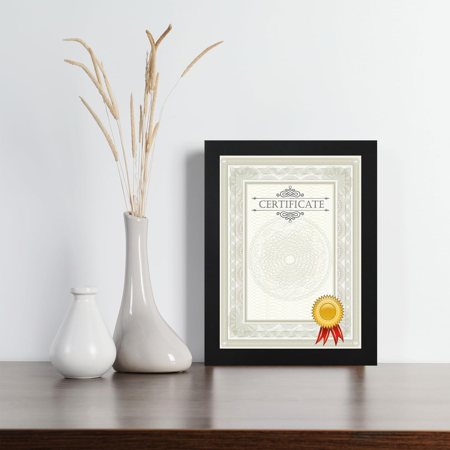 8.5 x 11 Paper Diploma Frame with High Definition PVC Window Paper Certificate Degree Document Holder Picture Photo Frames Display Gallery Wall Frame Art Frames for Tabletop and Wall Display(30,Black)