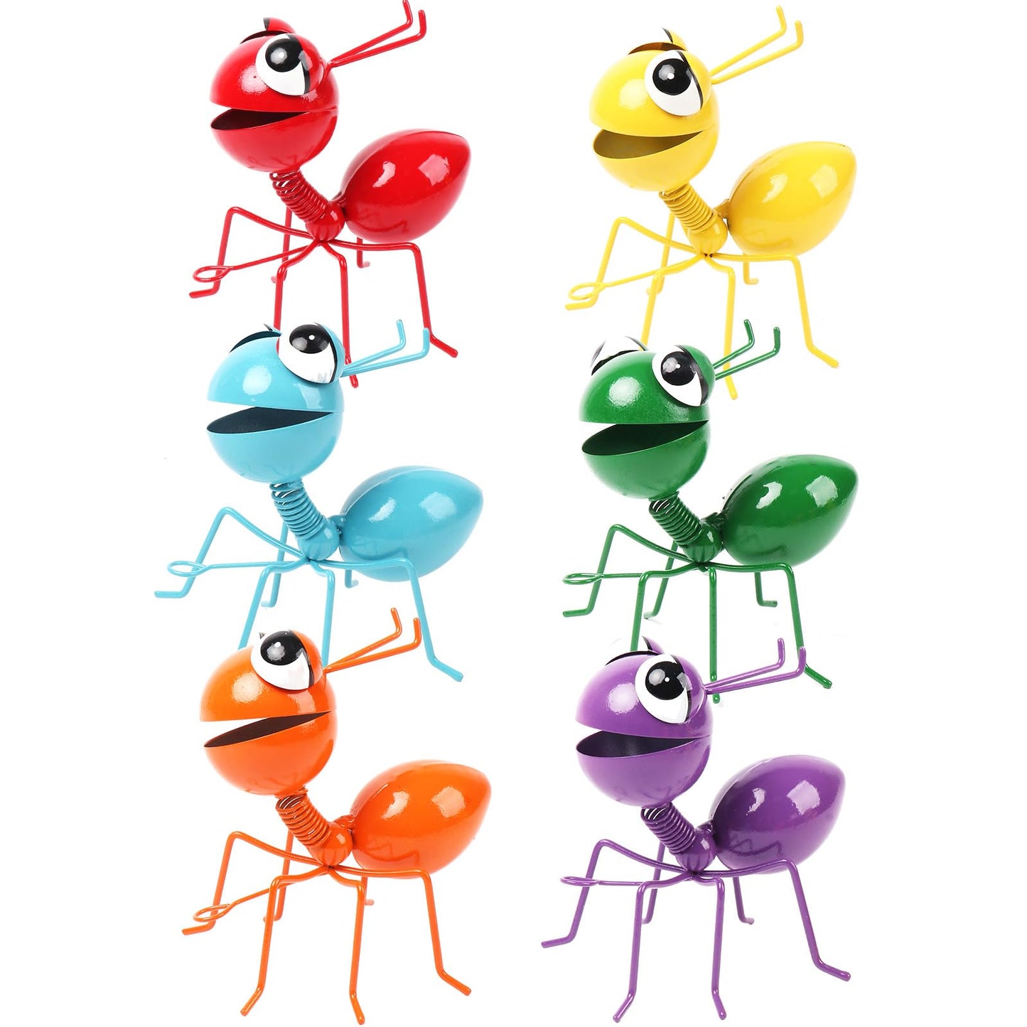 Cruis Cuka Metal Yard Art Garden Decor for Outside Cute Ants Yard Decorations Outdoor Lawn Ornaments Backyard Gifts for Mom - Set of 6