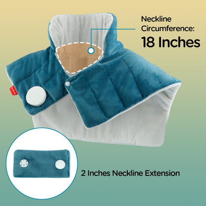 Comfytemp Heating Pad for Neck and Shoulders and Back, FSA HSA Eligible 2.6lb Weighted Electric Heat Pad for Pain Relief, Large Heated Wrap, 9 Heat Settings, 11 Auto-Off, Gifts for Women Men Mom Dad
