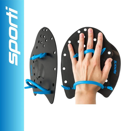 Power Swim Paddles for Lap Swimming - Adjustable Straps for Adults & Kids | Swimming Gear