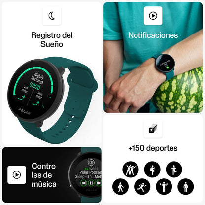 Polar Unite - Fitness Watch, 24/7 Activity Tracker, Automatic Sleep Tracking, Connected GPS, Smart Daily Workout Guidance, Recovery Measurement, 130 Sports Profiles, Wrist-Based Heart Rate Monitor