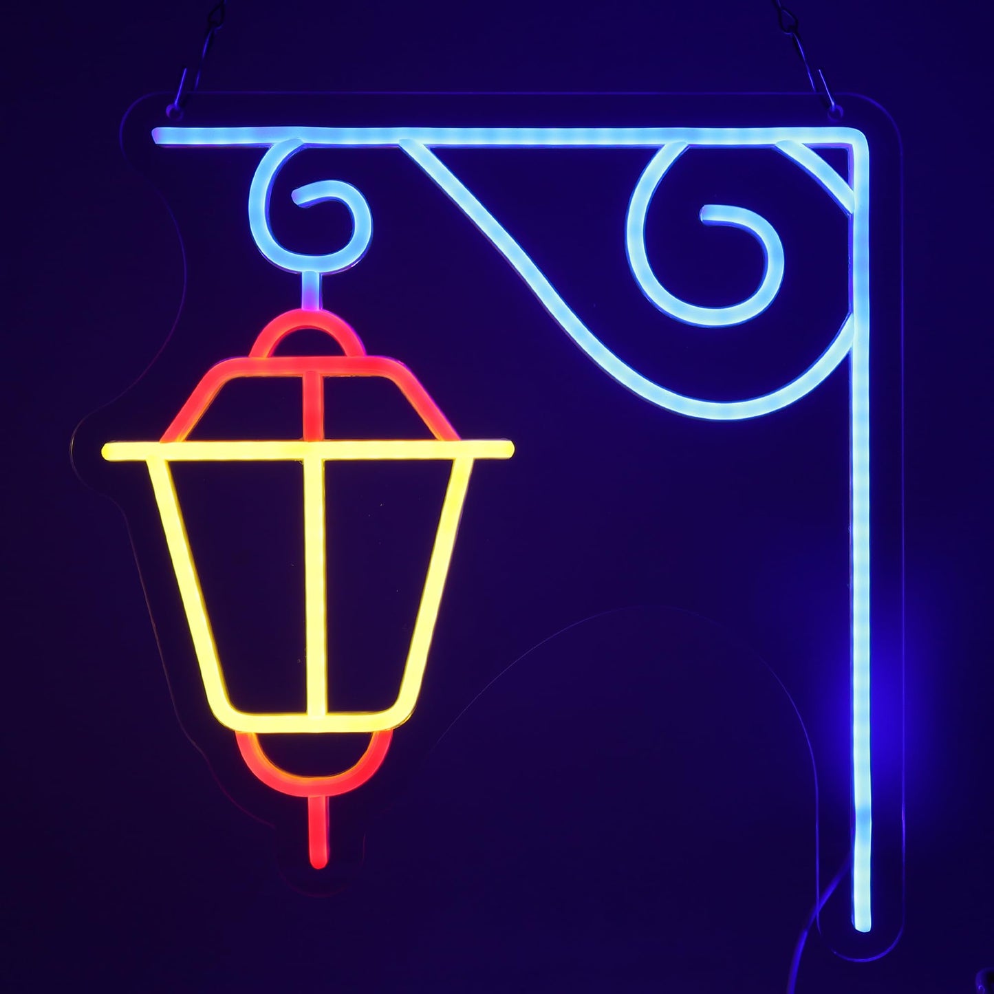 Street Lamp Neon Sign,Urban Streetlight Neon Lights for Lantern Wall Decor,USB Powered LED Light Up Signs for Bedroom,City Night Wall Decor