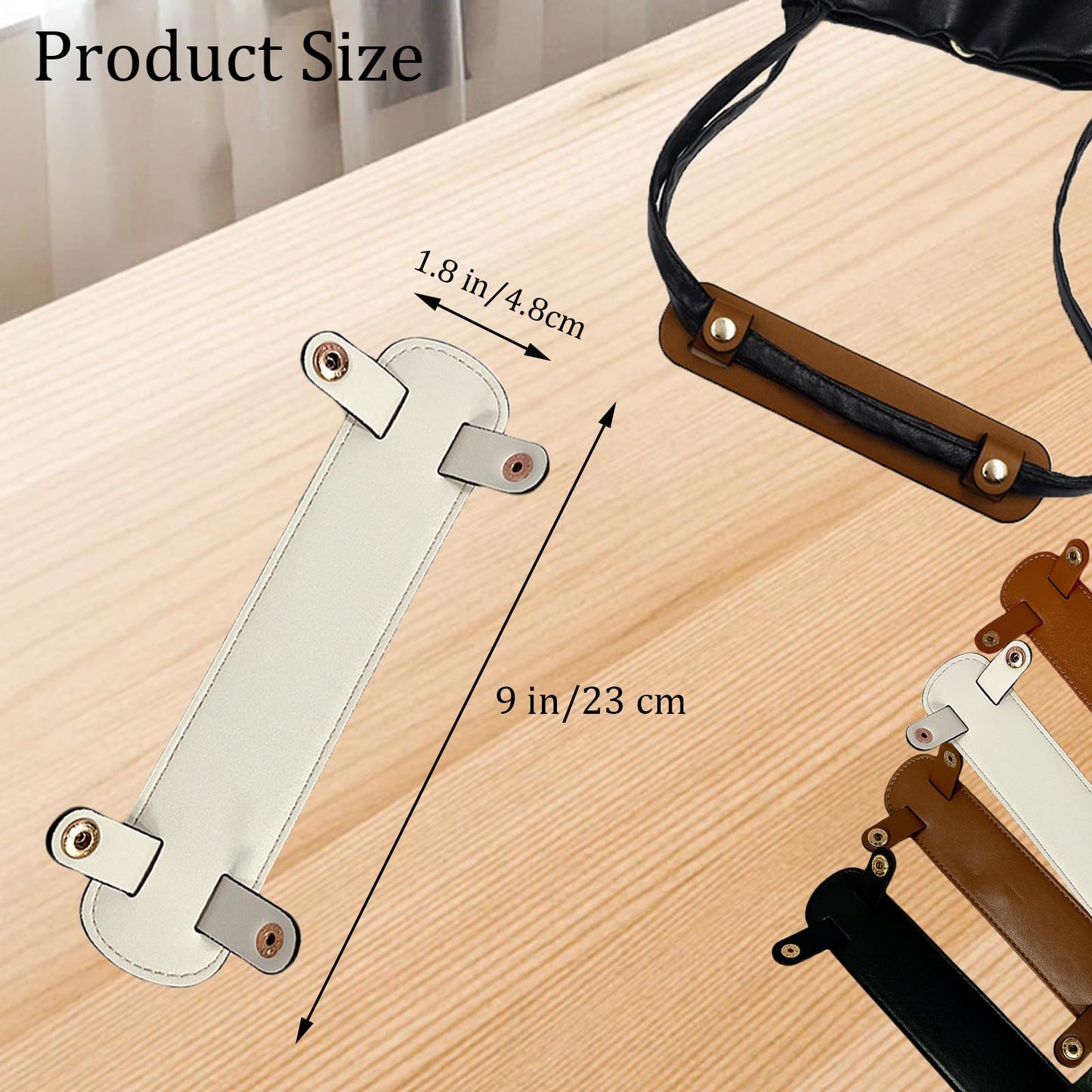 Fkereg 2 Pack Leather Purse Shoulder Strap Pads for Pressure Relief, Detachable Bag Handle Wrap Cover, Crossbody Handbag Tote Straps Replacement, Backpack Handle Protector Cushion, Beige