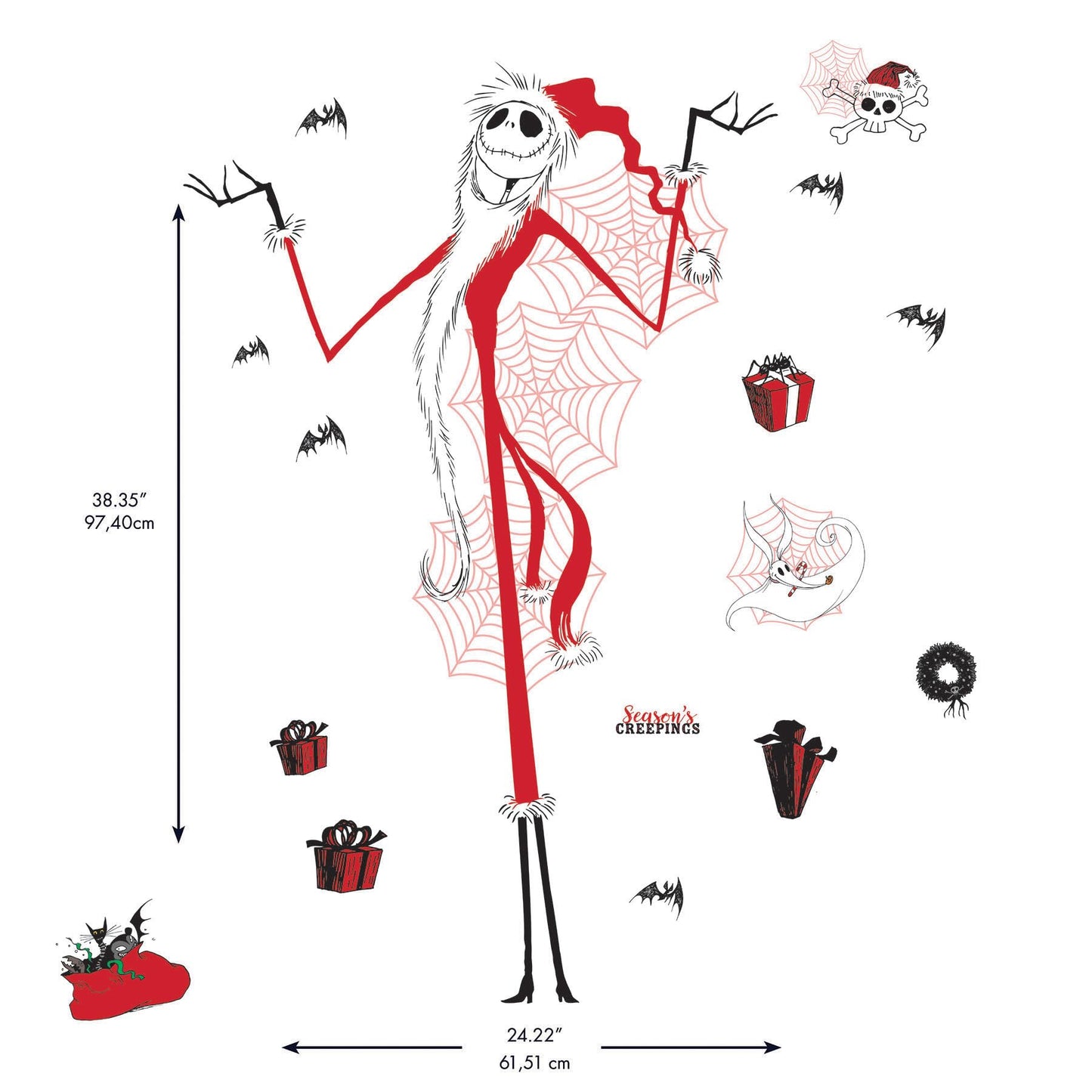 RoomMates Disney Nightmare Before Christmas Holiday Giant Peel and Stick Wall Decals by RoomMates, RMK5411GM