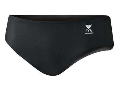 TYR Men's Durafast Elite Racer Brief Swimsuit, 28, Black