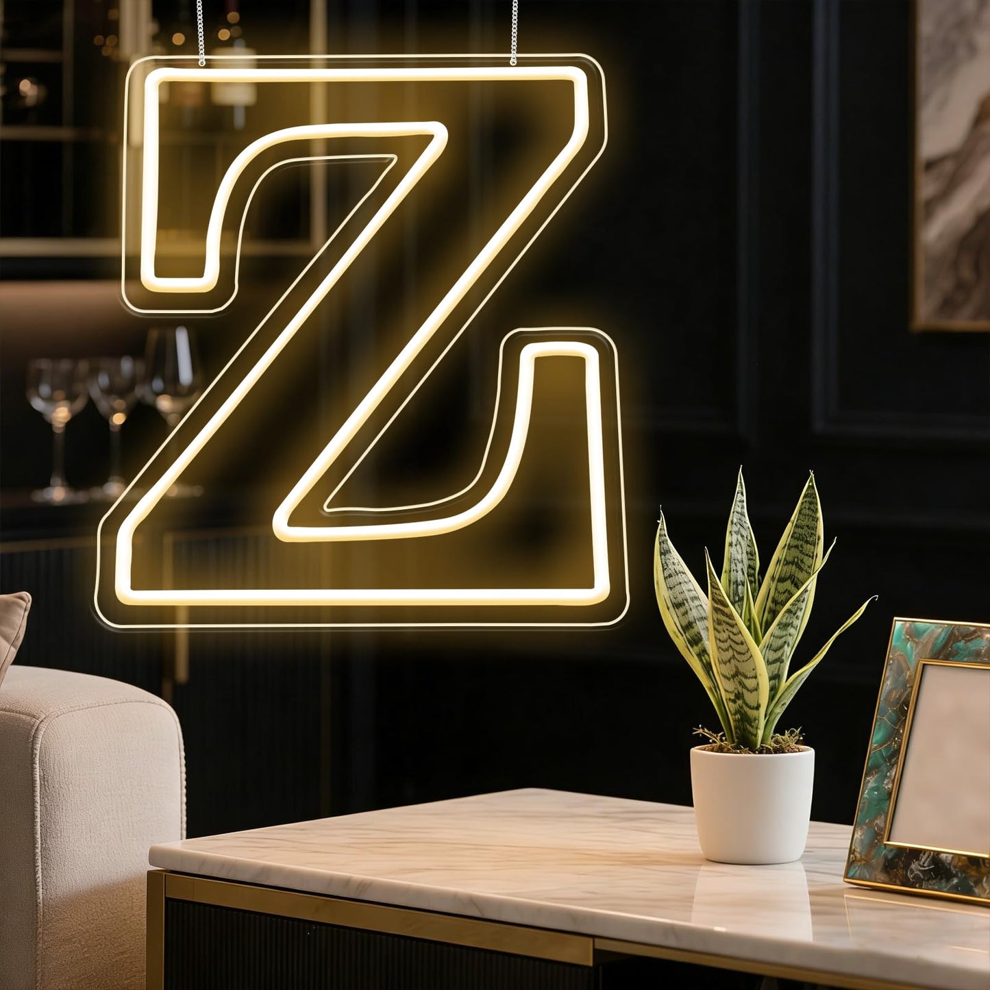 RumonZS Light Up Letters Z LED Letters Lights Neon Sign 26 Alphabet 11.4"Decorative Lighted Alphabet for Wedding Party Birthday Bar Christmas Home Decor Letter Lights (Warm White)