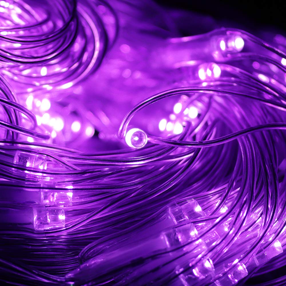 Vicila 240LED Net Light Halloween Decor Mesh Lights, Tree Warp Fairy Lights Outdoor Hanging String Light for Home, Bedroom, Christmas, Garden, Walkway, Bushes Decor-9.8ft x 6.6ft(Purple)