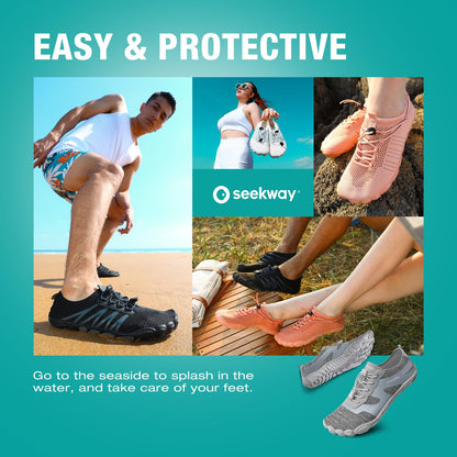 SEEKWAY Water Shoes Men Women Adult Quick-Dry Aqua Sock Barefoot for Beach Swim River Pool Lake Hiking Kayaking Surfing