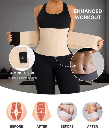 SHAPELLX Waist Trainer for Women Waist Trainer Corset Shapewear Tummy Control Body Shaper Waist Trimmer Cincher Girdle Skin
