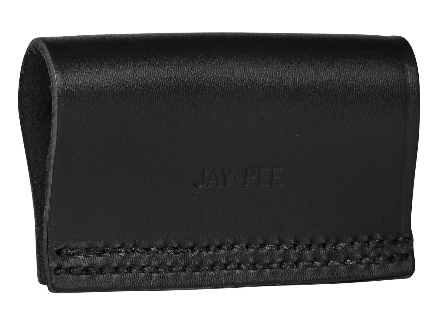 Jay-Pee Black Leather Duty Belt Key Holder, Officer Accessory, Law Enforcement Ring Carrier, Tactical Belt Loop Keychain for Security with 3 Black Detachable Key Ring Safety Hook for up to 2.25" Belts