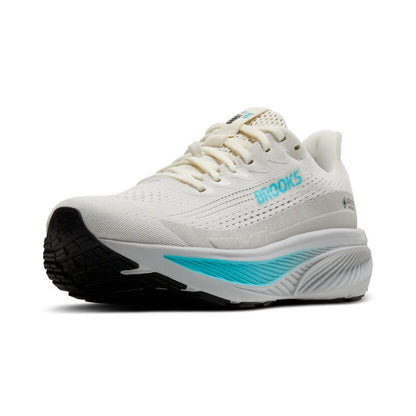 Brooks Women’s Ghost 17 GTX Waterproof Supportive Running & Walking Shoe - Coconut/Oyster/Blue - 7.5 Medium