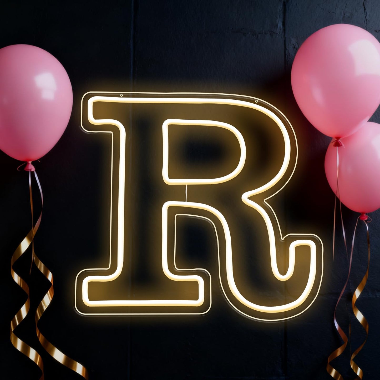 RumonZS Light Up Letters R LED Letters Lights Neon Sign 26 Alphabet 11.8"Decorative Lighted Alphabet for Wedding Party Birthday Bar Christmas Home Decor Letter Lights (Warm White)