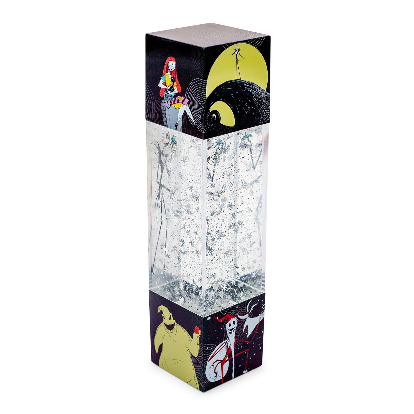 Nightmare Before Christmas Disney The Jack Skellington Glitter Motion Mood Light | Nightstand Table Lamp for Bedroom, Desk | 12 Inches Tall
