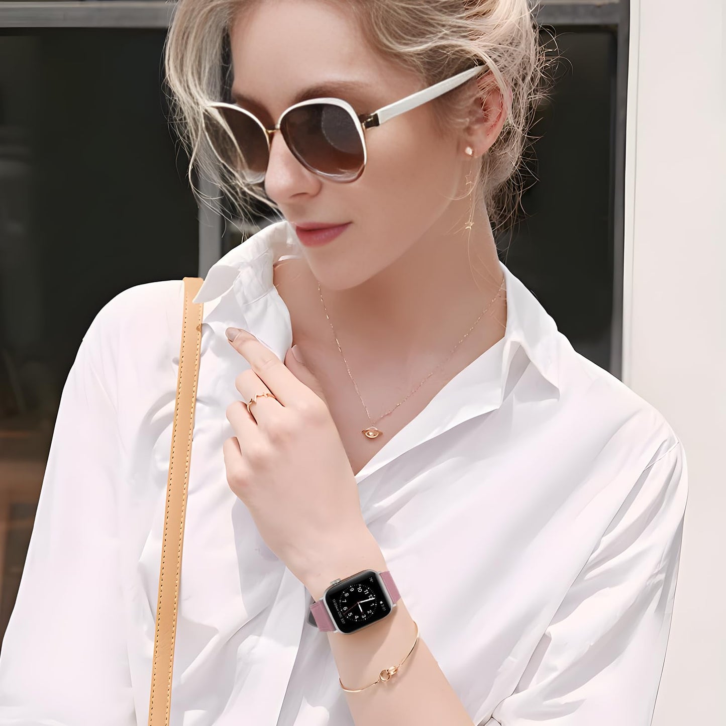 Italy Genuine Leather Bands Women Men Compatible with Apple Watch 38mm 41mm 40mm 42mm 44mm 45mm 46mm 49mm, iWatch Straps Smartwatch Replacement Band for Ultra SE 3/2/1 Series 11 10 9 8 7 6 5 4 3 2 1