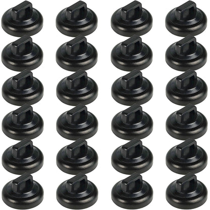 CANAANIN Magnet Zip Tie Mount Magnetic Zip Ties Mount Clips Base Holder Strong Multipurpose Wire Cable Holder Mount Wire Clips Management for Home Office Marine Electrical Wiring (Black, 24 Piece)