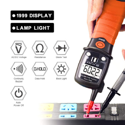 BTMETER Digital Pen Multimeter AC DC 600V Voltmeter, 60M Ohm Resistance Meter, with Backlit Screen, Continuity Test Auto Power Off Electric DMM Tester BT-38B