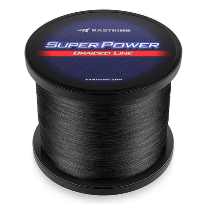 KastKing Superpower Braided Fishing Line, Black, 6LB, 150 Yds