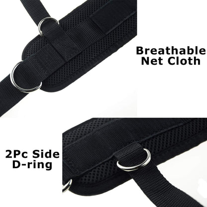 YCYU Upgrade Cable Machine Ankle Straps Fitness Cuffs for Men & Women, Neoprene Padded 4 D-Ring Heavy Duty Home Gym Cable Attachment for Glute Leg Butt Workout
