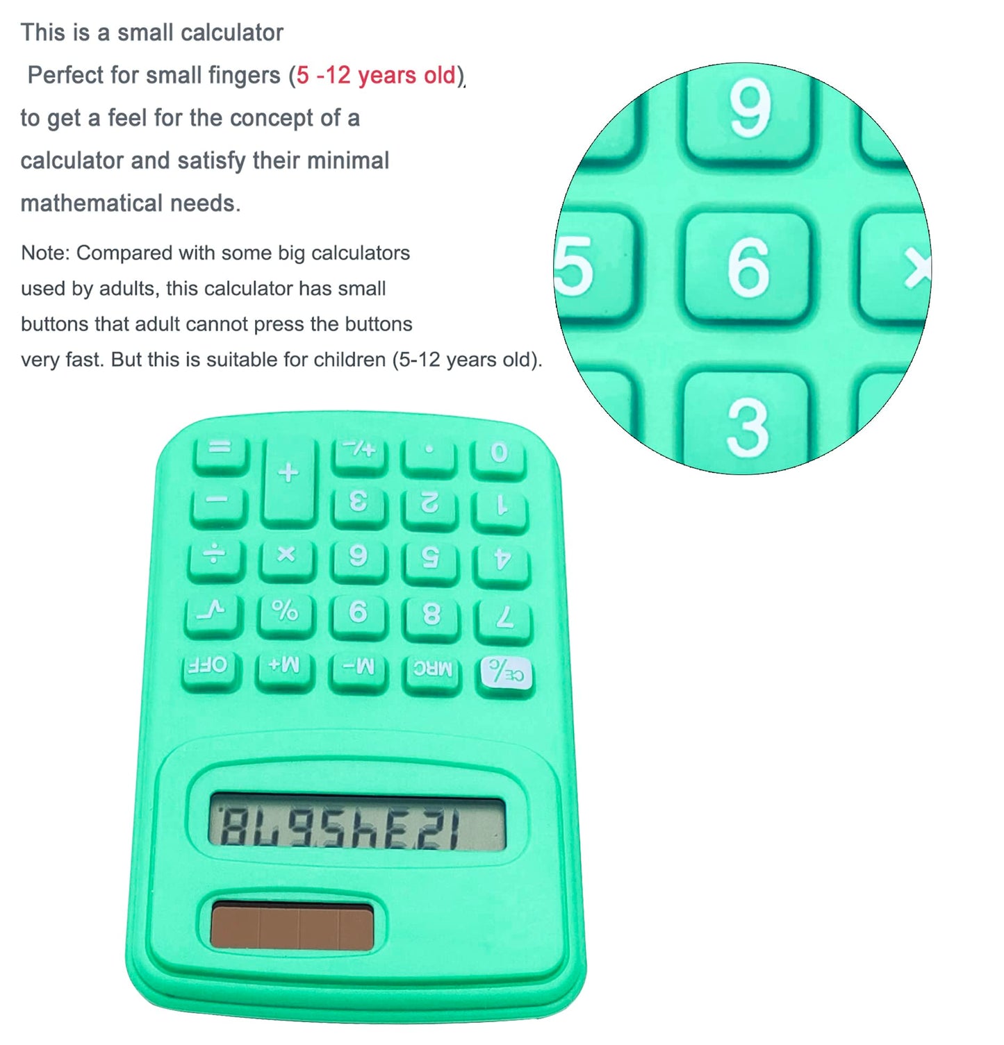 Basic Calculator, BESTWYA Calculators for Classroom with 8 Digit Silicone Button (4 Colors, Set of 8)
