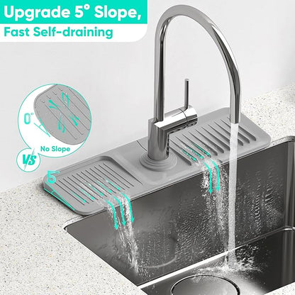 17.7'' Faucet Mat for Kitchen Sink Kitchen Sink Splash Guard Silicone Kitchen