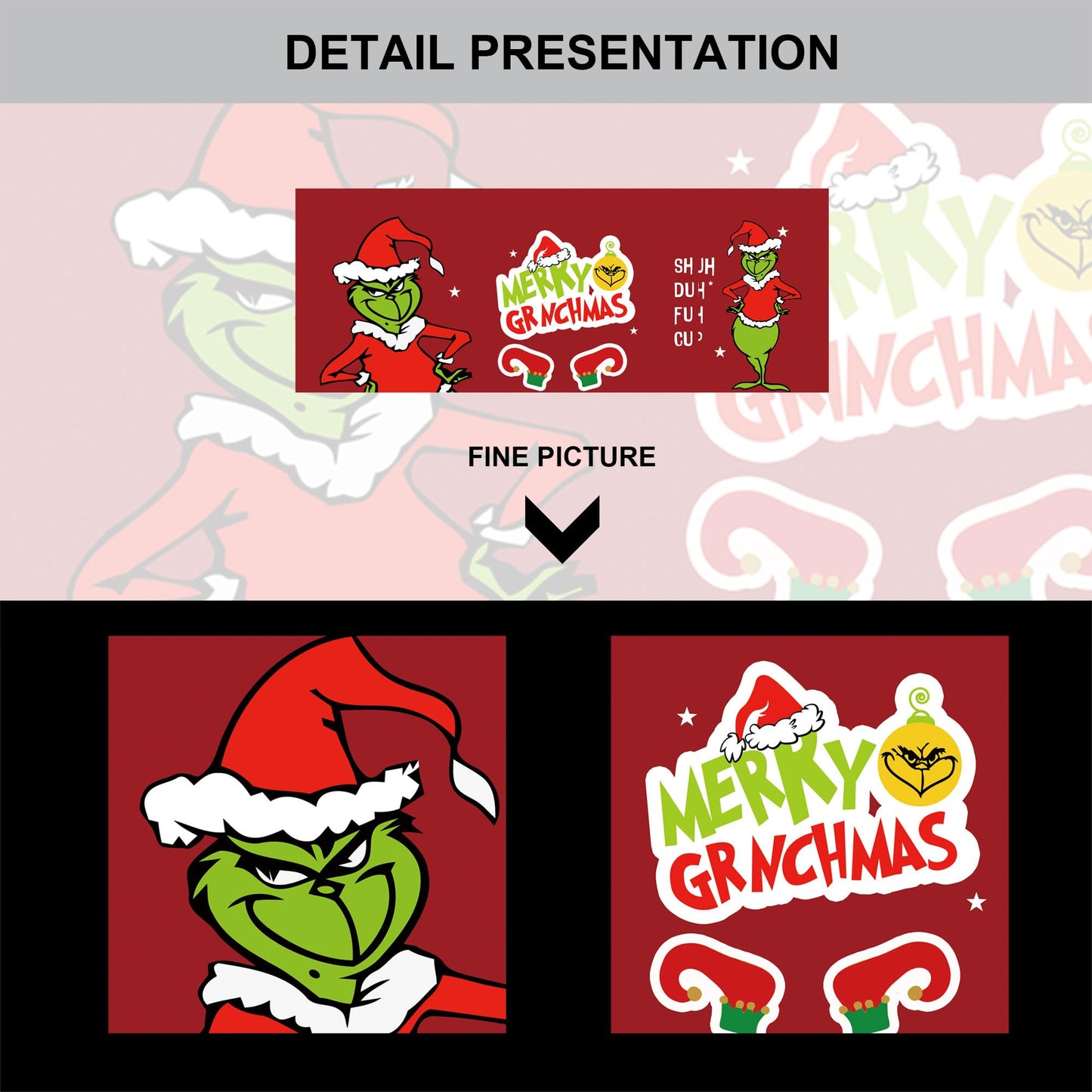 Cuteiush Christmas Kitchen Curtain Valances Winter Holiday Festive Small Window Decoration, Red and Green Farmhouse Xmas Design, 52x18inchx1, 26x36inchx2, 3 Panel, Rod Pocket