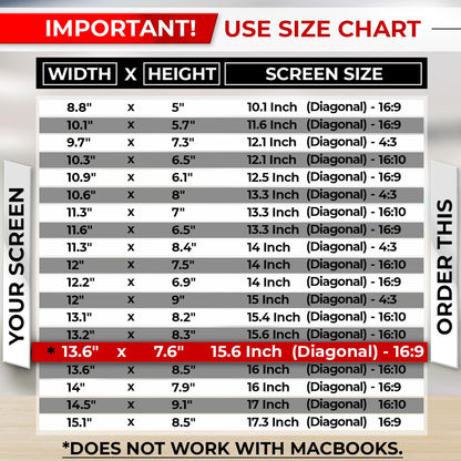 SightPro 15.6 Inch 16:9 Laptop Privacy Screen Filter - Computer Monitor Privacy Shield and Anti-Glare Protector