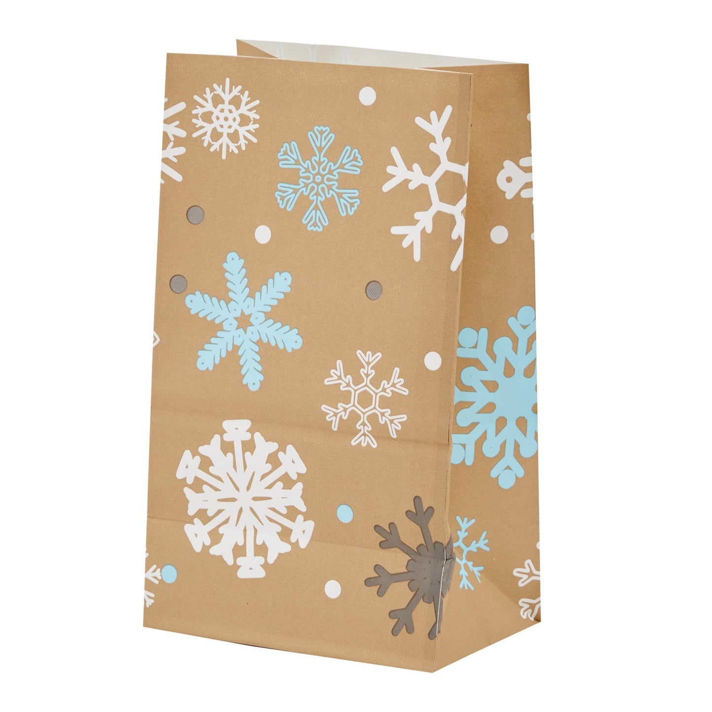 Juvale Paper Winter Gift Bags - 36 Count, 5.15 x 3.2 x 8.5 In, Red & White Snowflake - Reinforced Tear-Resistant Bottom - Snowflake Party Favor & Treat Bags for Snacks & Treats